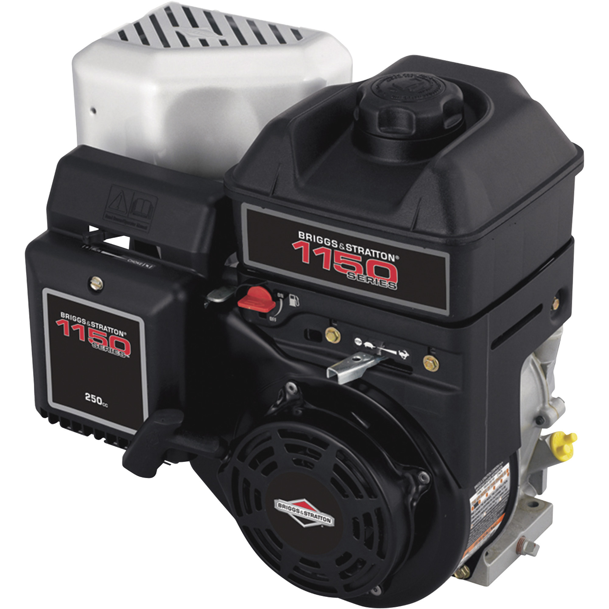 Briggs & Stratton 1150 Series Horizontal OHV Engine, 250cc, 3/4in. x 2 27/64in. Shaft, Electric Start, Model# 15T237-0050-F8